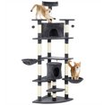 thumbnail image 1 of PawHut 79" Large Cat Tree Tower w/ Scratching Posts, Hammock, Dark Grey, 1 of 10