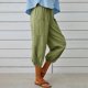 thumbnail image 4 of WILLBEST Pantalones Casuales para Mujer, Pantalones Harén Holgados de Cintura Alta Elástica con Bolsillos, Pantalones Casuales Recortados para Un Estilo y Comodidad Sin Esfuerzo. Chica, 4 of 7