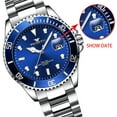 thumbnail image 4 of Jahy2Tech Waterproof Men Watch Classic Stainless Steel Quartz Business Luminous Wristwatch, 4 of 6