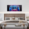 thumbnail image 2 of Erosebridal Gamer 3 Piece Canvas Wall Art 12"x16"x3pcs Gaming Office Wall Decorations Artwork Posters Modern Game Console Controller Bathroom Wall Art Joystick Room Decor Purple Blue, 2 of 5