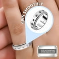 thumbnail image 4 of Spinner Ring for Women - Fidget Rings Spinning  Anxiety Ring for Men - Wedding Band 925 Sterling Silver Platinum Plated Star Statement Jewelry Stress Relief Size 5  Christmas Gifts, 4 of 9