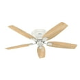 thumbnail image 3 of Hunter 52 inch Indoor Ceiling Fan with LED Light - White Ceiling Fan with Pull Chain, For Bedroom, Living Room, or Kitchen, Low Profile Mount, No Remote, 5 Blades - Kenbridge 53378, Fresh White, 3 of 16