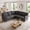 Dark Gray, variant on Syfonarity L-Shaped Sofa, Small Sectional Sofa for Living Room, Corner Couch with Springs Seat Cushion & Solid Wood Frame, Dark Gray