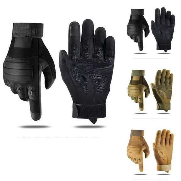 UTSJKR Men’s Bike Riding Gloves, Touch Screen Hard Knuckle Gloves, Motorcycle Gloves Mittens for Outdoor Sports, Men Touch Screen Work Gloves Black