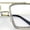 Gold Clear, variant on Rhinestone Jewel Rectangle Metal Rim Chic Blue Light Filtering Computer Eyeglasses Black Clear Stone