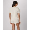 thumbnail image 2 of Hanes Originals SuperSoft Comfywear Women's Pajama Set, Loungewear T-Shirt & Sleep Shorts Cocoa Butter/Cocoa Butter L, 2 of 5