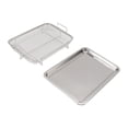 thumbnail image 2 of Fryer Baking Tray Pan, Stainless Steel Multifunctional Fryer Rack  for Oven Style 1, 2 of 7