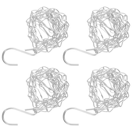 OULII 4Pcs Elegant White Hanging Chain for Flower Pots with Loadbearing Hooks