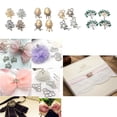 thumbnail image 4 of KLKCMS 4pcs Crystal Rhinestone Pearl Embellishments Scarf Decorations Brooch Button 36x53mm rhinestone pearl flower, 4 of 9