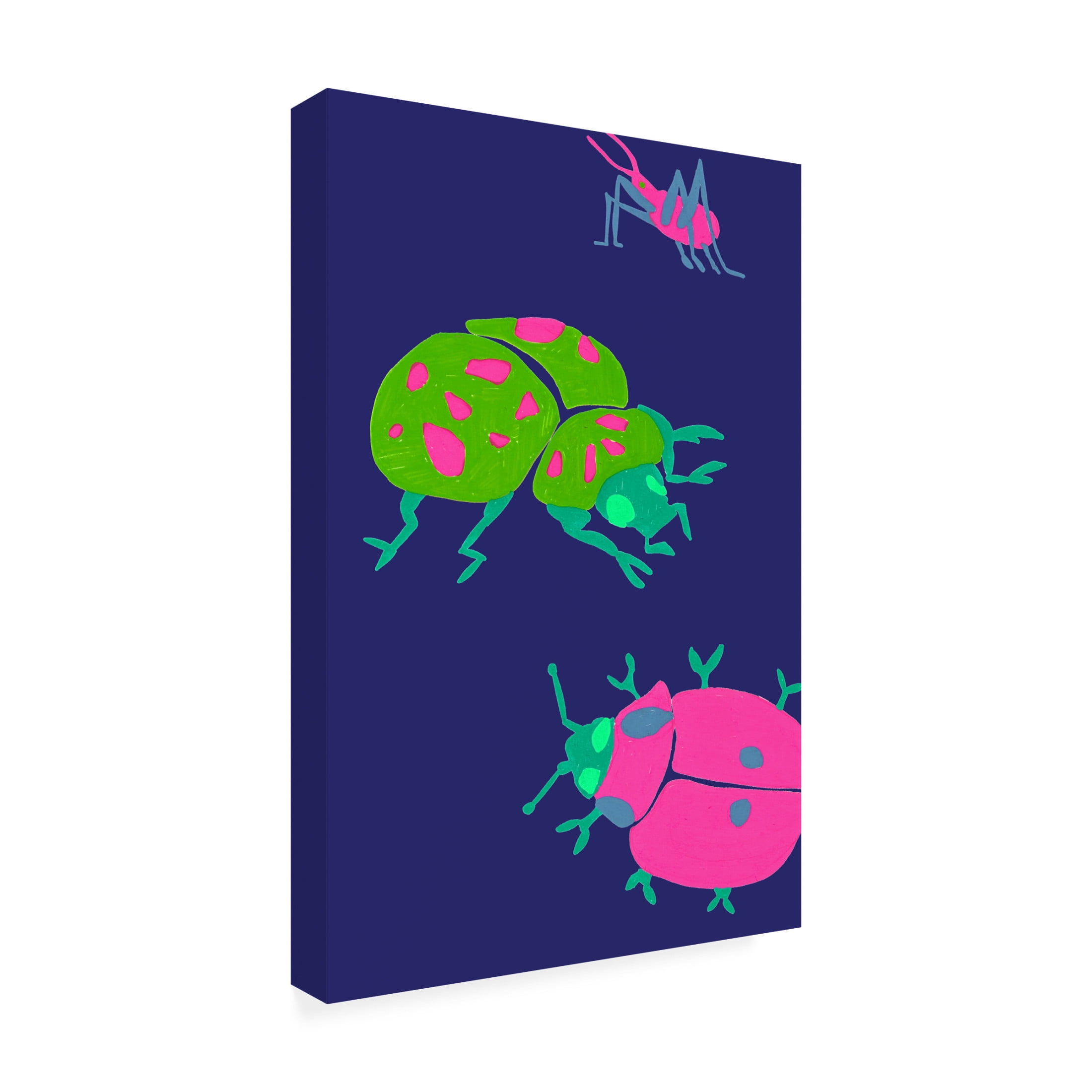 Trademark Fine Art Ania Zwara Midnight Ladybugs Canvas Wall Art