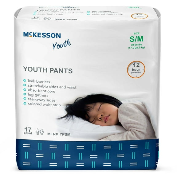 McKesson Youth Training Pants - Overnight Underwear for Children, Small/Medium, 4 Packs, 68 Count