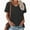 Black, variant on Womens T Shirts V Neck Rolled Sleeve Pocket Summer Tops Casual Loose Basic Tee Shirts Trendy