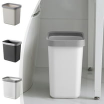 Kitchen Trash Can, Step-On Garbage Can with Lid, Tall Kitchen & Bathroom Trash Can, Small Office Waste Bin, White - Xuniizn
