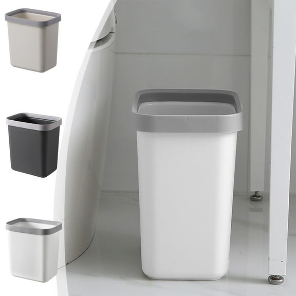 Kitchen Trash Can, Step-On Garbage Can with Lid, Tall Kitchen & Bathroom Trash Can, Small Office Waste Bin, White - Xuniizn