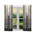 thumbnail image 2 of MYPOP Boxing Ring Surrounded Window Curtain Kitchen Curtain 26x39 inches (Two Piece), 2 of 3