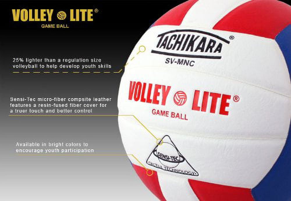 Tachikara SVMNC Volley-Lite Training Volleyball, Pink/White
