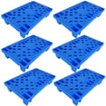 thumbnail image 1 of Paleta de plástico RHFUGBOJ, ligera y anidable, azul, 6 piezas, 1 of 6