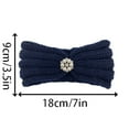 thumbnail image 3 of Baby Girl Headbands Winter Girls Soft Knitted Headband Stretchy Lined Ear Warmer Head Wrap Elastic Bandana Cozy Warm Cold Weather Accessory for Toddler Kids Headbands for Girls Navy One Size, 3 of 4