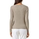 thumbnail image 3 of INSPIRAR CHIC Blusa de Mujer Otoño Invierno de Manga Larga Cuello en V Elegante Tejido Acanalado Talla L Caqui, 3 of 6