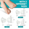thumbnail image 2 of Promifun Toe Separators for Overlapping Toes - Toe Spacers with Aloe Vera Extract for Hammer Toe Straightener, Correct Toes, Big Toe Alignment, Bunion Relief (3 Size, 12 Pack, Clear), 2 of 6