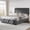 Gray, variant on GOGRANT Upholstered Bed Frame with Adjustable Headboard and 4 Storage Drawers, Full Size