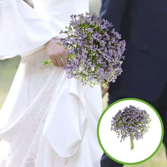 JeashCHAT Artificial Gypsophila Flowers Fake Gypsophila Bouquets Faux Flowers for Wedding Floral Arrangement Vase Table Centerpiece Party Home Decoration, Purple