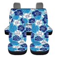 thumbnail image 4 of Qpednta Car Seat Cover Auto Accessories Interior 4Pcs, Anti Slip Hawaiian Flowers Blue Front Seat Protector Car Seat Rear Split Bench Cover Universal Fit Most Cars,SUV, Trucks, 4 of 7