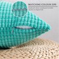 thumbnail image 3 of KAIYANG Funda de almohada para sofá cama de 2 piezas, pana triturada, cuadrada, decorativa, 12 x 20 pulgadas, verde, 45 cm x 45 cm, verde, 3 of 5