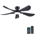 thumbnail image 1 of Ventilador de techo Kviflon 132 cm con luz y mando a distancia de 6 velocidades, 1 of 9