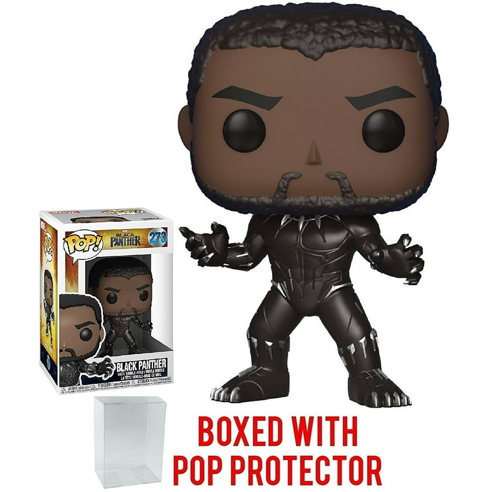 Funko Pop! Marvel: Black Panther - Unmasked Black Panther #273 Vinyl Figure (Bundled with Pop