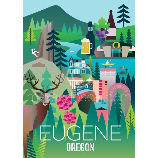 EUGENE, OREGON PRINT