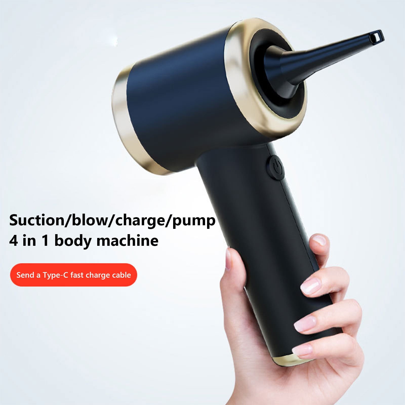 Rechargeable Handheld Vacuum Cleaner - 120W High Power 5000PA Suction, 4000mAh Battery - USB Portable Car & Home Vacuum with 6 Attachments for Pet Hair/Dusts (0.88lbs, White)