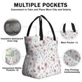 thumbnail image 3 of Pioneer Flower Floral Print Pattern Drawstring Lunch Bag Women - Drawstring Lunch Bag Insulated for Work Office - Stain-Resistant Large Lunchbags for Women with Multi-Pockets, 3 of 6