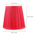 thumbnail image 2 of FUTUREORYY Table Lamp Shade Red Fabric Light Diffusion Wrinkle Lampshade Modern Lampshade 1Set, 2 of 5