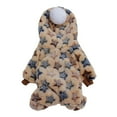 thumbnail image 6 of Dog Plush Clothes Pet Clothes for Large Dogs Female 4 Leg Wear Buttons Pet Clothes for Small Dogs Tutu Rainbow Star Dot Printed Warm Winter Hooded Outerwear Pet Clothes Closet Pet Clothes for Med, 6 of 9