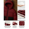 thumbnail image 6 of Premium Womens Midweight Puffer Jacket Red Bubble Down Water-Repellant Winter-S, 6 of 9