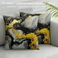 thumbnail image 3 of RUIYC  Abstract Black Gold Marble Texture Throw Pillow Cover,Luxury Abstract Fluid Art Ink Throw Pillow CaseBedroom Office Home Decor,Fashion Housewarming Gifts, 3 of 5