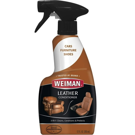 Weiman Leather Cleaner and Conditioner Spray - Smooth - 12 Fl Oz