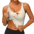 thumbnail image 3 of Fuzoiu Pita Tortilla Print Women's Sports Vest,U-Back Sports Tank,Gym Vests,Athletic Sleeveless Shirts,Exercise Undershirts,Yoga, Gym, and Dance Wear-Large, 3 of 8