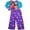 Purple Turquoise, variant on Dora the Explorer Toddler Girls 2 Piece Long Sleeve Fleece PJ Pajama Set, 38248 Red Heart Leopard Dora / 3T