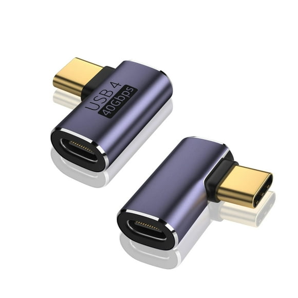 Adaptador USB C de 90 grados VCOM para transferencia de datos de 40 Gbps (paquete de 2)