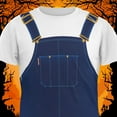 thumbnail image 5 of Halloween Overalls White T-Shirt Costume All Over Adult T-Shirt - X-Large, 5 of 7