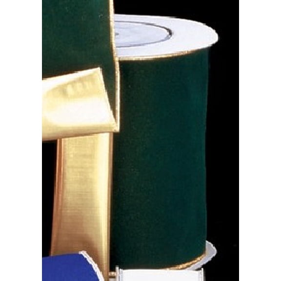 The Ribbon People Hunter Green and Gold Wired Craft Ribbon 3" x 20 Yards