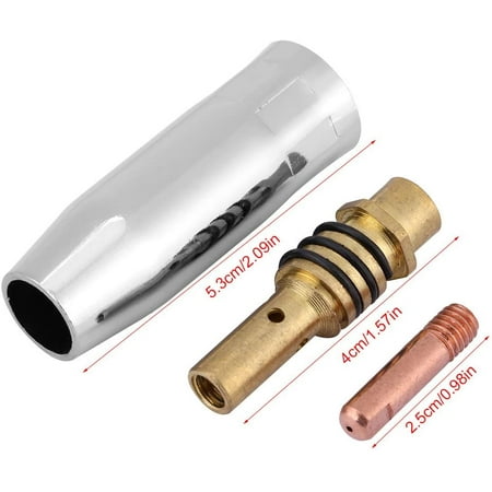 11Pcs Contact Nozzle Tip Holder, 15AK MIG Welding Torch Nozzle Contact