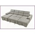 thumbnail image 4 of Modern U-Shaped Sleeper Sofa with Pull-Out Bed - 121-Inch Oversized Sectional with Double Storage Chaise for Living Room, Light Gray, 4 of 21