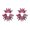 Pink, variant on Mightlink 1 Pair Women Dangle Earrings Ring Shape Bohemian Style Stainless Alloy Ear Decoration Jewelry Party Prom Bride Hanging Earrings