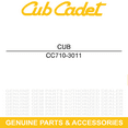 thumbnail image 2 of CUB CADET 710-3011 Screw 3/8 16 X 2.25 Gr5 Z Force RZT LGT SLT SLTX LGTX GT LT, 2 of 5