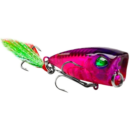 Hard Swimbaits Hard Fishing Bait with Feather Top Water Fishing Lures Bass Fishing Lures for Freshwater and Saltwater Realistic Hard Bait Lure with Feather