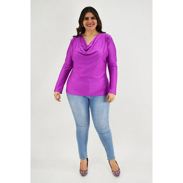 Plus Size Blusas Tallas Grandes Violeta Blusa Mujer Diversos