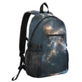 thumbnail image 2 of JIALIOU 14" Laptop Backpack Waterproof Airline Approved Stylish Casual Daypack for Travel Business College Work, Beautiful Nebulae, 2 of 8